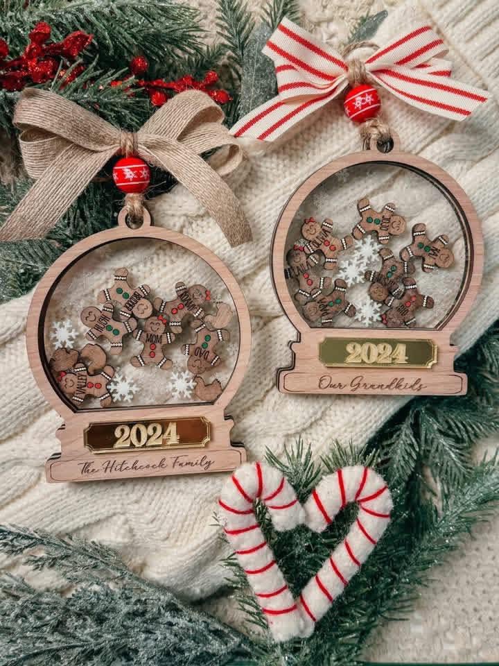 Gingerbread Family Shaker Ornament