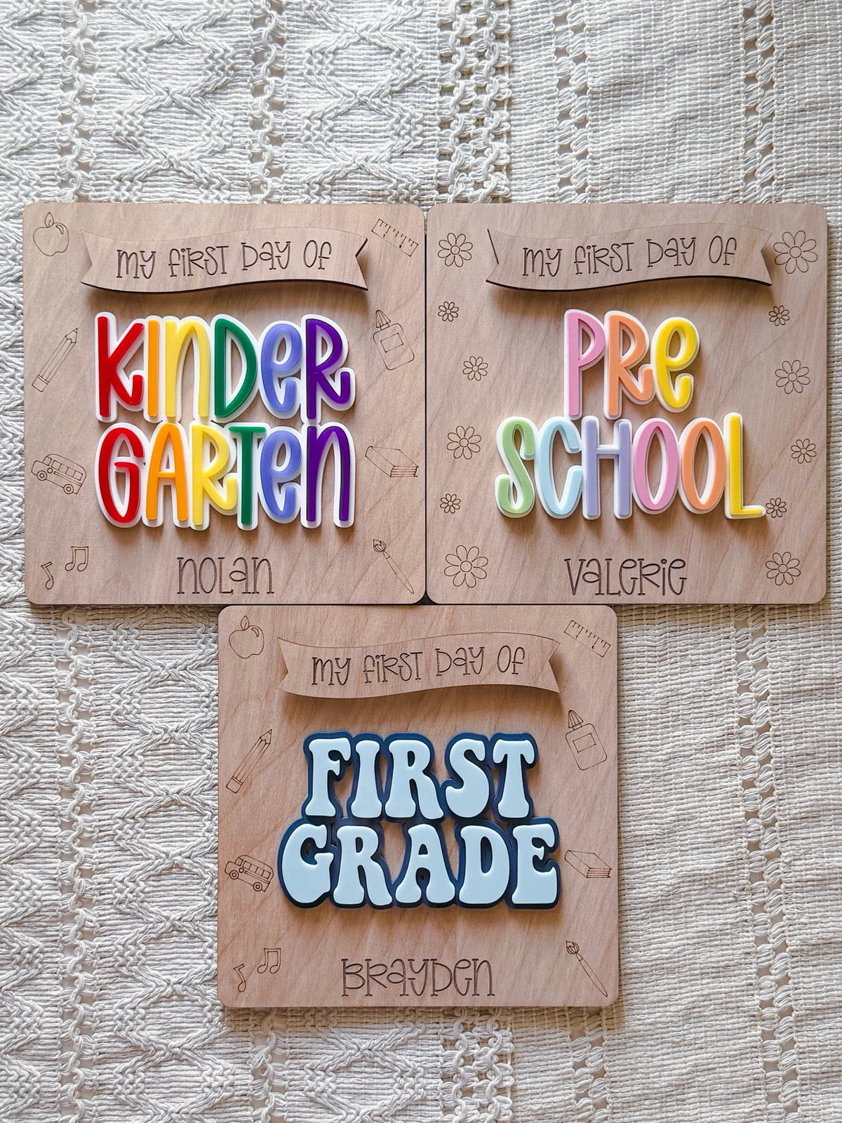 Square Back To School Interchangeable Sign