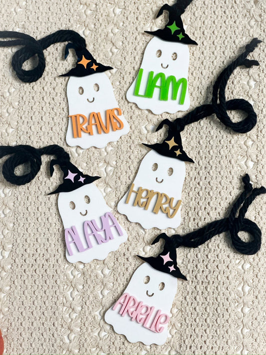 Witch Ghost Halloween Tag