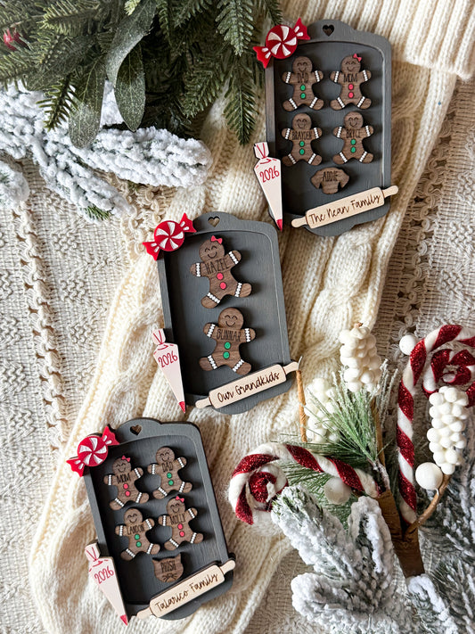 Gingerbread Sheet Family Ornament