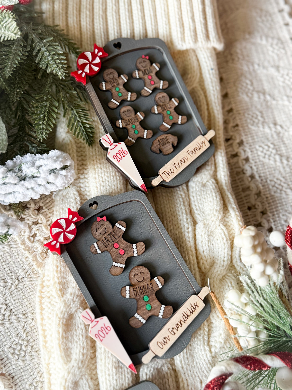Gingerbread Sheet Family Ornament