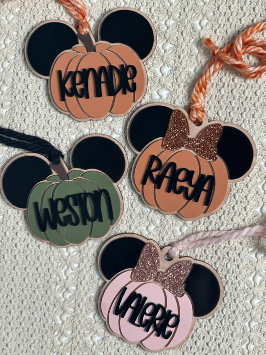 Mouse Pumpkin Halloween Tag