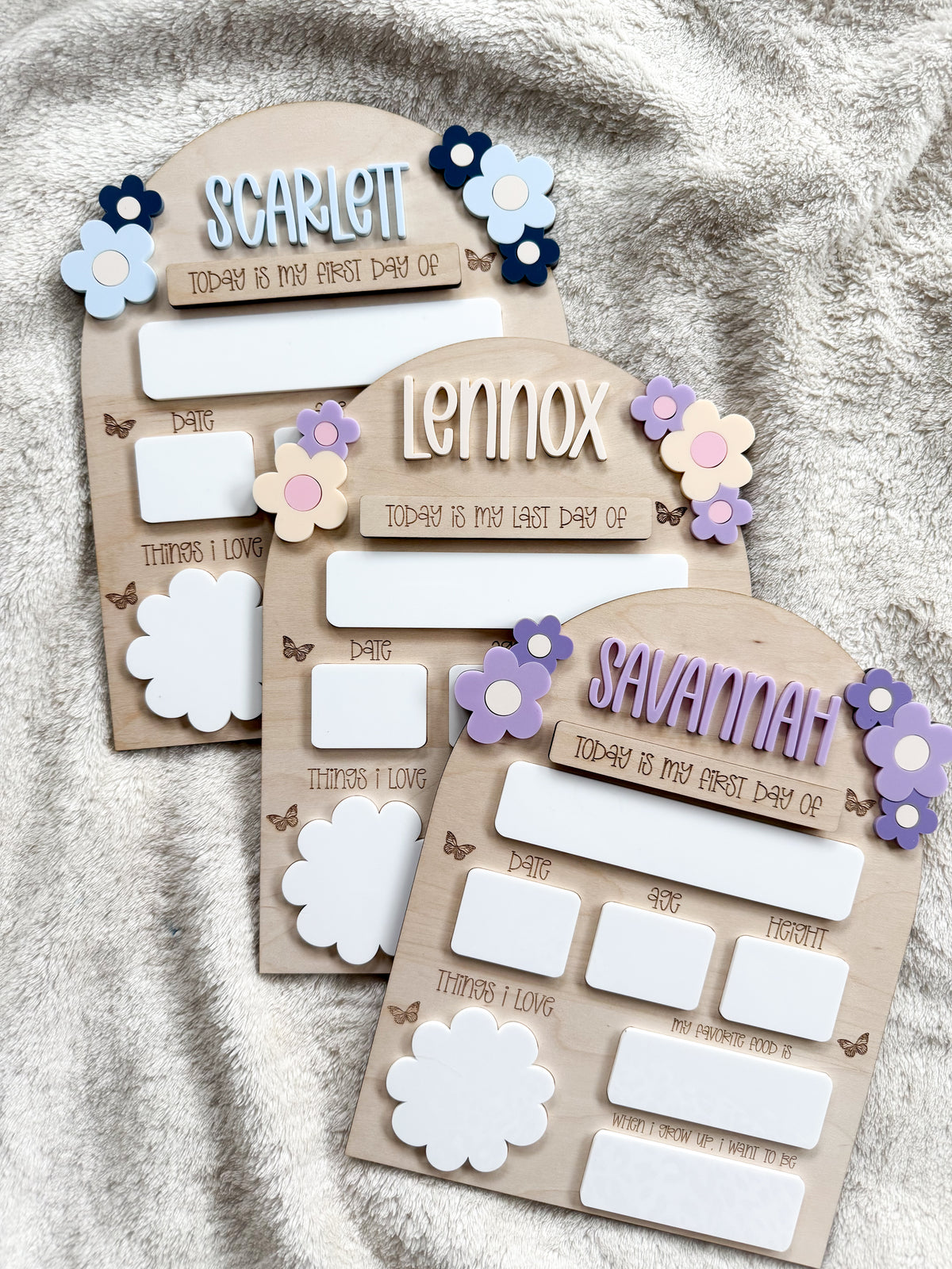 Floral Daisy Back To School Interchangeable Sign
