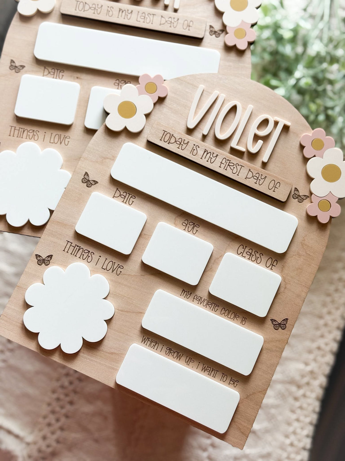 Floral Daisy Back To School Interchangeable Sign