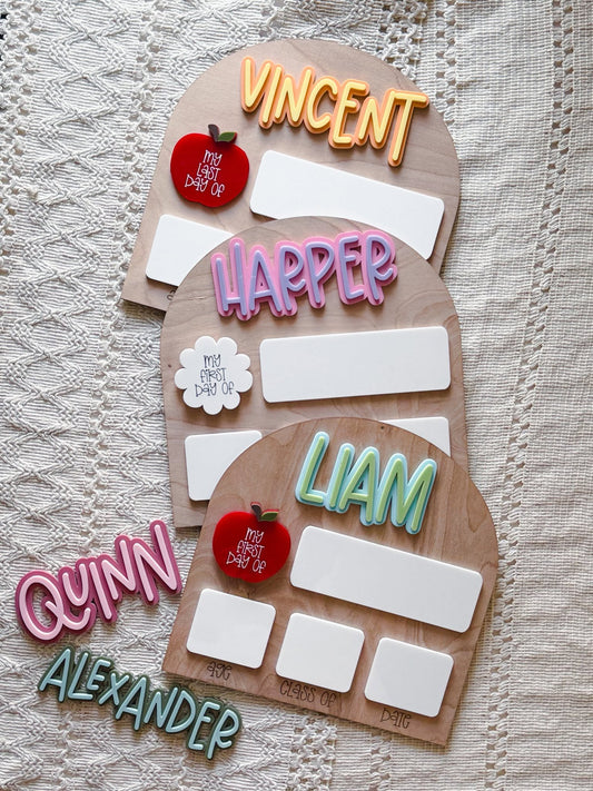 Apple/Flower Back To School Interchangeable Sign